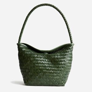 Madewell Handwoven Leather Shoulder Bag in Golf Green (Never Worn)